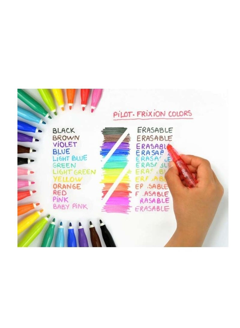 Pilot Frixion Colors Erasable Marker - 12 Color set/Value set Which Attached the Eraser Only for Friction - Image 5