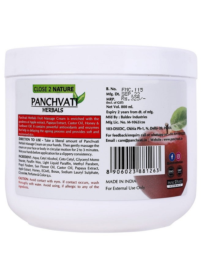 Panchvati Herbals Fruit Massage Cream 800gm Silicone Free For All Skin Types - Image 4