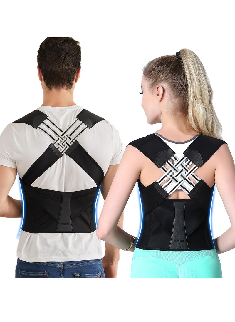 VIUAUAX Posture Corrector for Women and Men, Adjustable Shoulder Posture Brace, Back Straightener Posture, Used for Middle and Upper Spine  - Image 1
