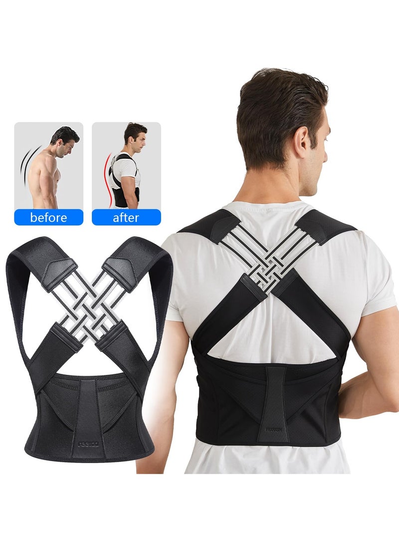 VIUAUAX Posture Corrector for Women and Men, Adjustable Shoulder Posture Brace, Back Straightener Posture, Used for Middle and Upper Spine  - Image 2