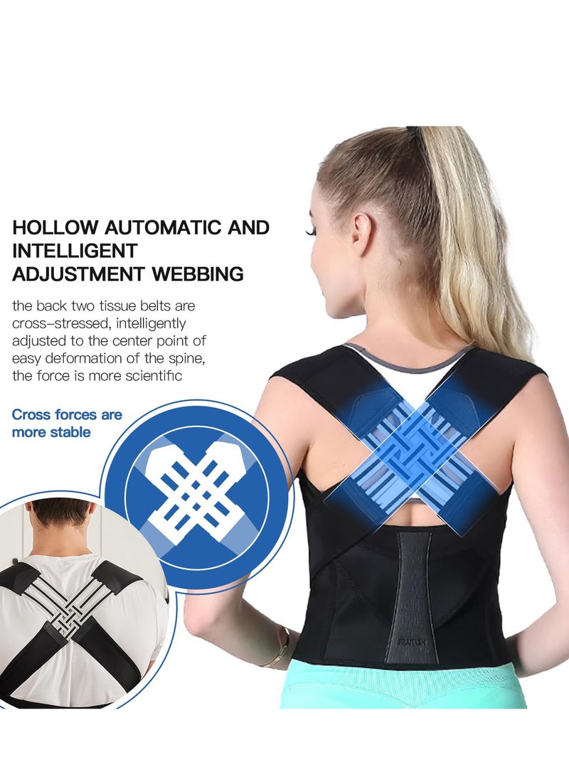 VIUAUAX Posture Corrector for Women and Men, Adjustable Shoulder Posture Brace, Back Straightener Posture, Used for Middle and Upper Spine  - Image 4