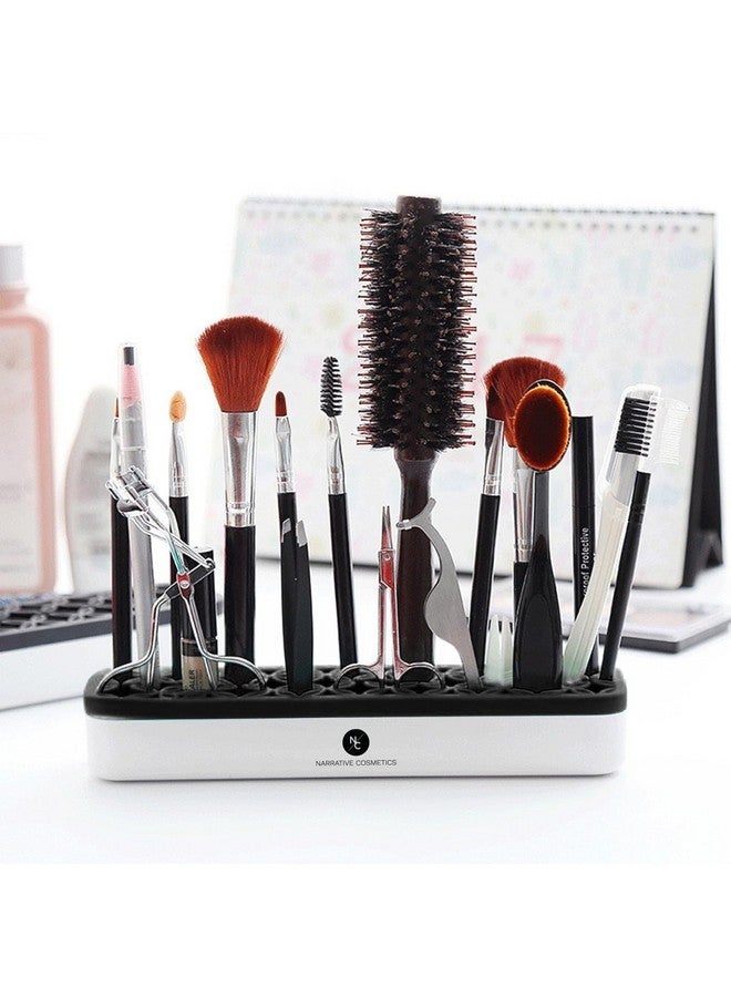 Narrative Cosmetics Upright Silicone Brush Holder With Square Corners - Black - Image 3