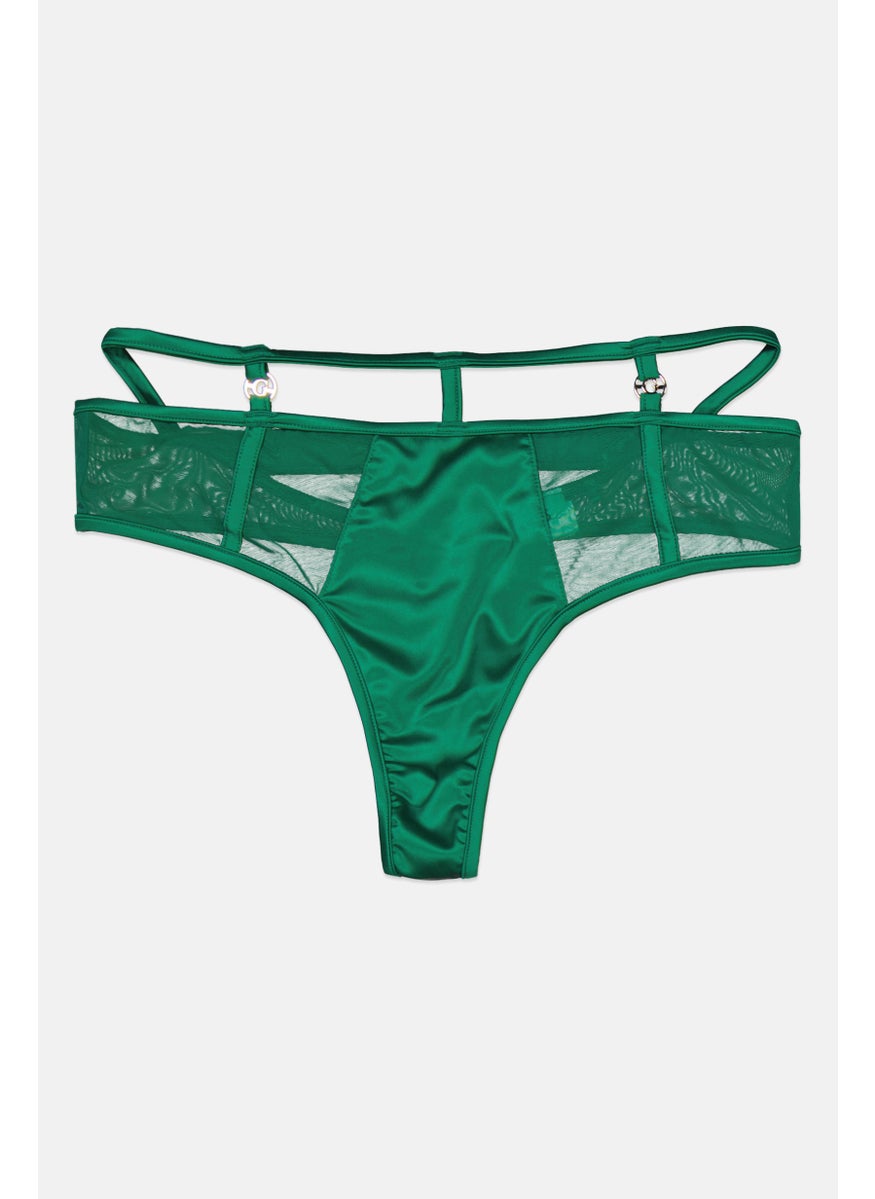 GUESS Women Plain Pull On Panties, Green  - Image 1