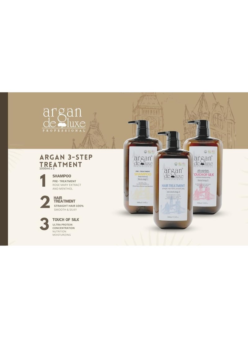 أرغان ديلوكس مجموعة العناية بالشعر أرجان دي لوكس (3 * 1000 مل) l شعر مستقيم 100% - Image 2