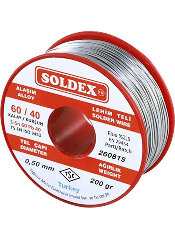 AYT - Soldex 200 gr Solder 0,50 mm 60-40 Solder Wire - Image 1