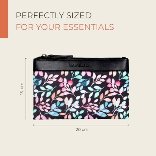 Hamelin Multi Purpose Pouch for Men & Women | Stationary, Makeup, Medicine Essentials Pouch | Vegan Leather Purse for Office College Outing | Country Garden-Pack of 2| Ideal Gift for Woman - Image 2