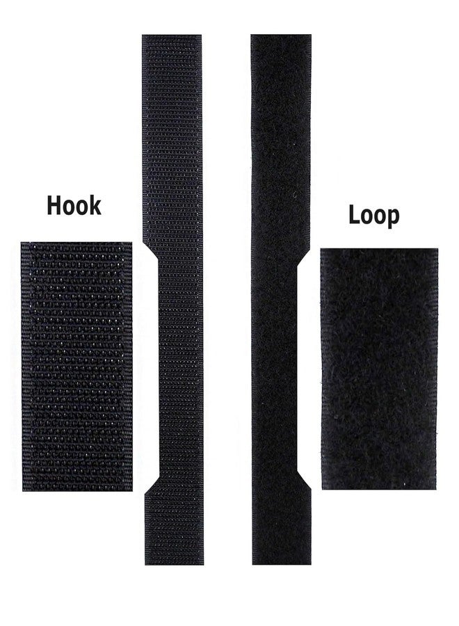 SSKR 1 Inch Size Hook and Loop Velcro Fastener Non Adhesive Tape 1 Metre Long (Black) for Home School Office Use, Stationery, Household Purposes. - Image 2