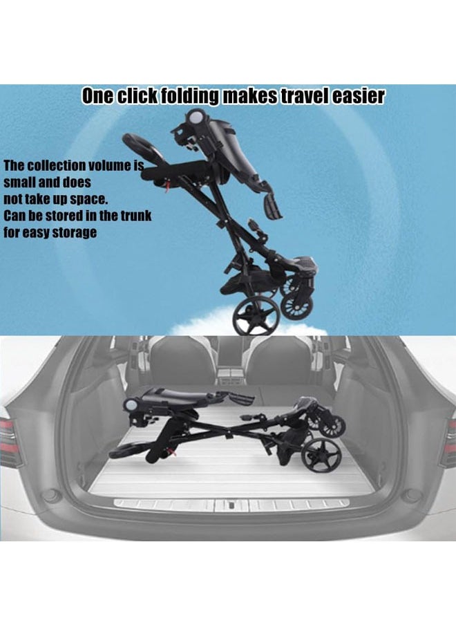 Arabest Baby Stroller Professional Foldable 4 Wheels Ergonomic Adjustable Infant Carriage for 1 to 6 Years Old, Portable Folding Lightweight Baby Stroller Compact Stroller Airplane Travel  - Image 5