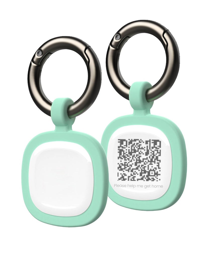 SYOSI 2Pcs QR Code Pet ID Tags, Silent Silicone Dog Cat Tags, Personalized, Modifiable Online Profile, Free Pet Page, Instant Location Alert via Email - Image 1