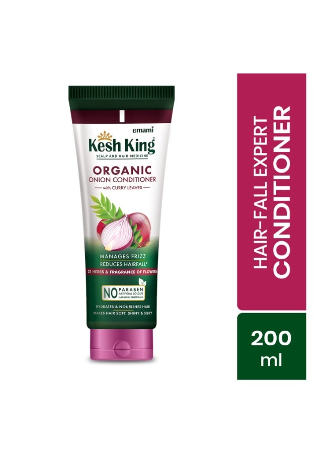 Kesh King Organic Onion Conditioner With Curry Leaves For Hydrated And Nourished Hair For All Hair Types, 200 Ml -(Pack of 2) - Image 2