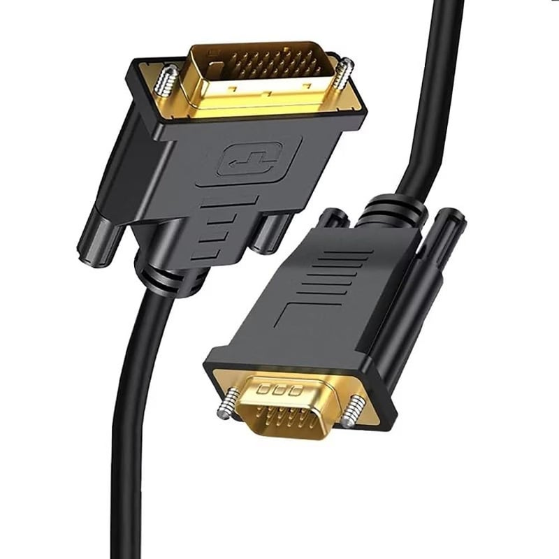 ETZIN DVI to VGA Cable, Active DVI 24+1 to VGA Adapter Cable, DVI-D Male to VG-A Male Converter with Chip, Compatible with DV-I Desktop PC DVD to 15 Pin D-SUB VGA Monitor HDTV Projector EPL-1425CC - Image 2