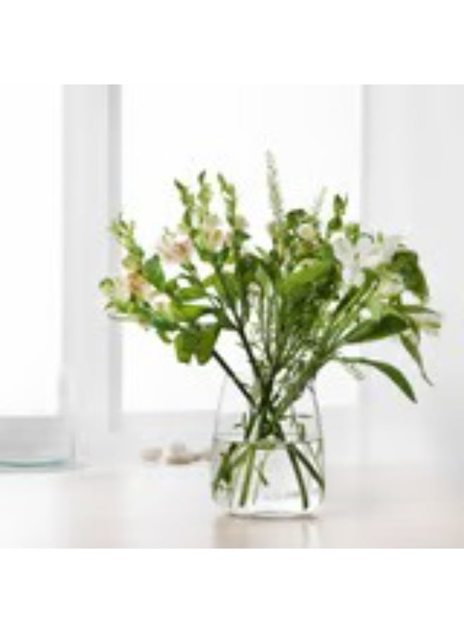 Vase clear glass 18 cm - Image 2