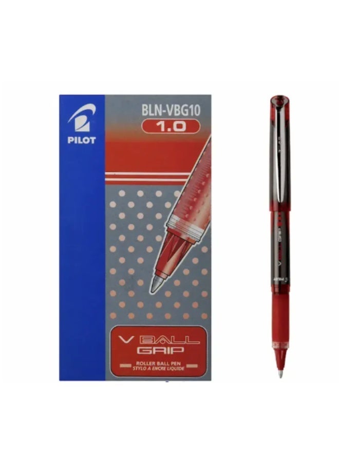 Pilot Hi-Tech Grip Pen, Red 1.0, 12 Pens - Image 1