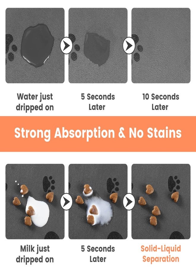 DK177 Dog Food mat (Dark Grey (12"x20")) - Image 2