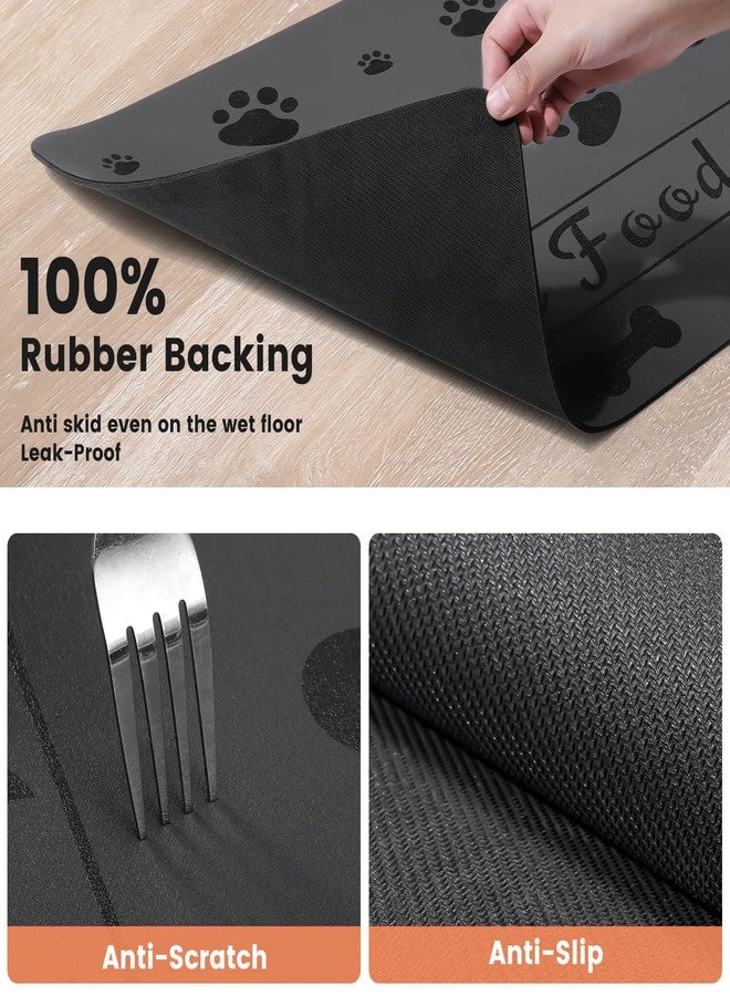 DK177 Dog Food mat (Dark Grey (12"x20")) - Image 5