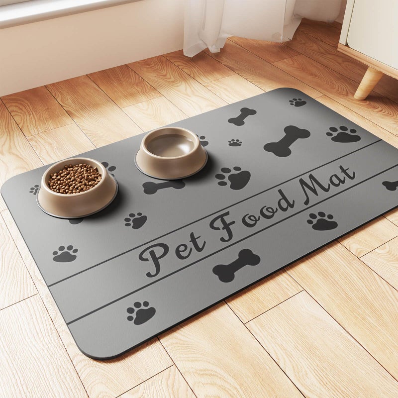 DK177 Dog Food mat (Dark Grey (12"x20")) - Image 1