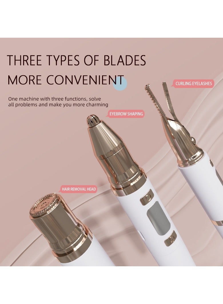 Women's Multi-Function Electric Hair Trimmer - Eyebrow Trimmer + Nose Hair Trimmer + Shaver Rechargeable Eyebrow  Facial Hair Trimmer Full-Body Hair Care Tool - Image 4
