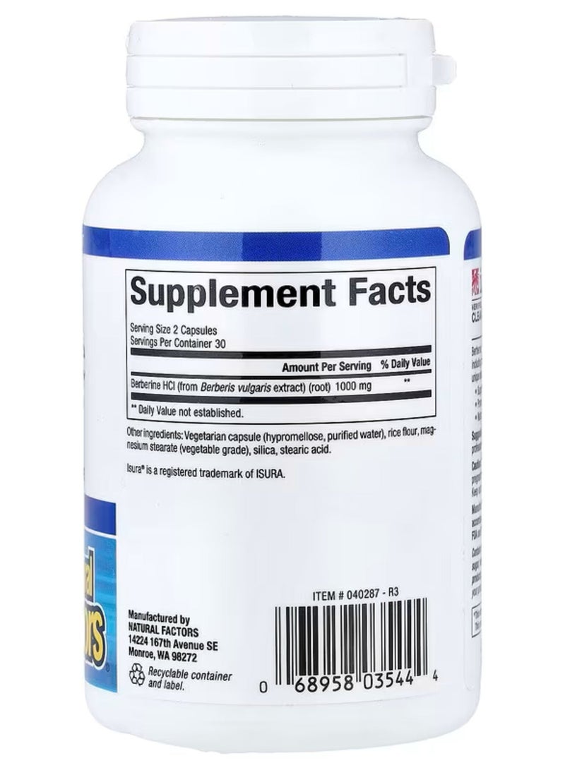 Natural Factors, WellBetX Berberine 60 Veg Capsules - Image 2