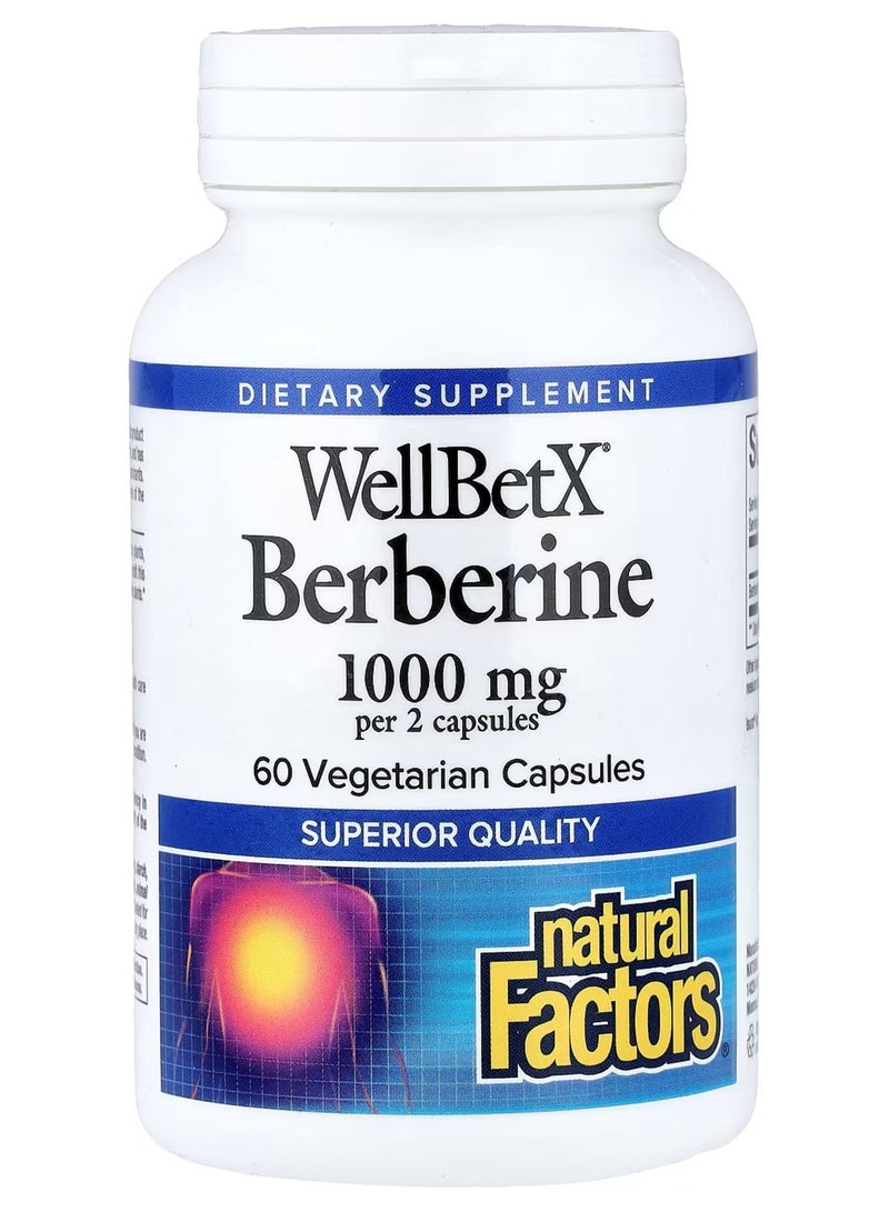 Natural Factors, WellBetX Berberine 60 Veg Capsules - Image 1