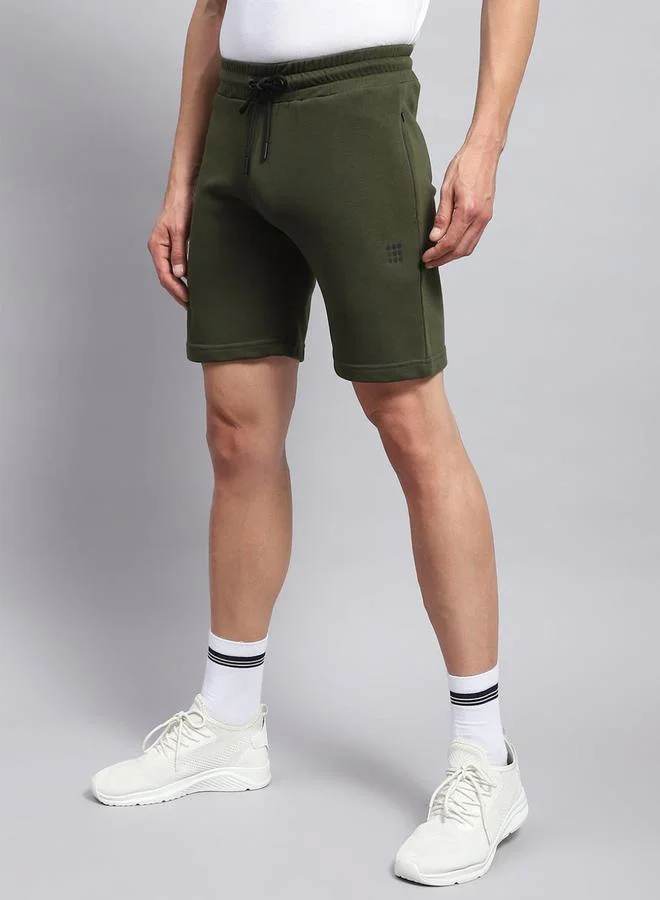 Rock.it Men Green Plain Short Shorts by Styli