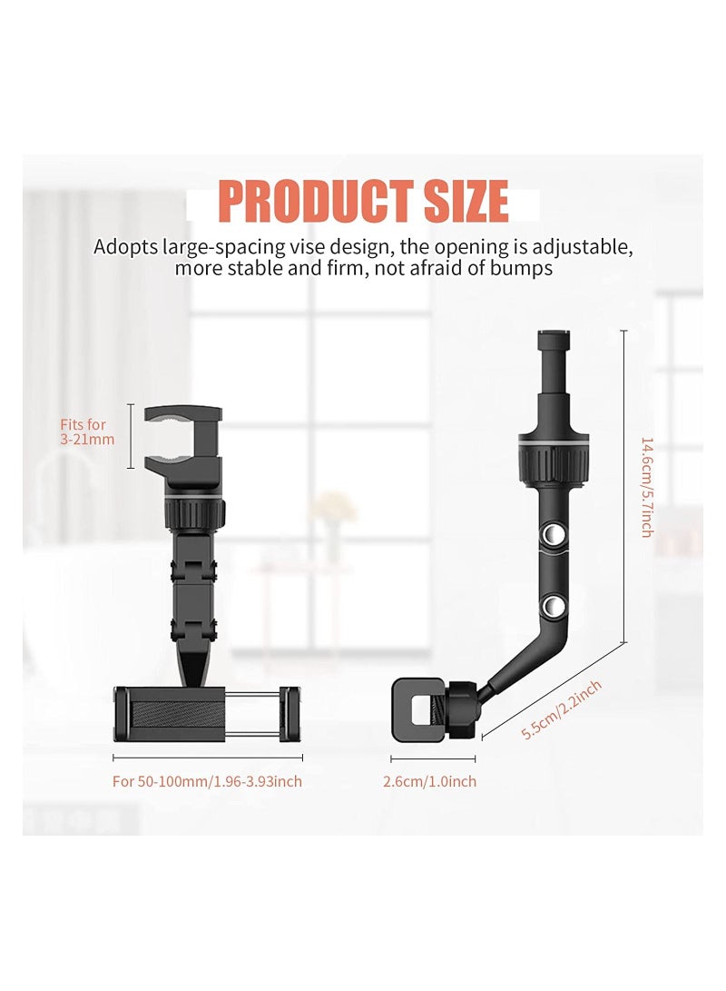 360° Multifunctional Rearview Mirror Phone Holder - Image 3