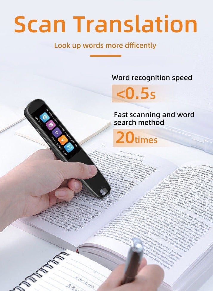 Gasin AI Language Translator And Electronic Dictionary, Real-time Voice Translation Into Arabic And Other Languages, Supports WiFi Translation, Equipped With Scanning And Reading Functions - Image 2