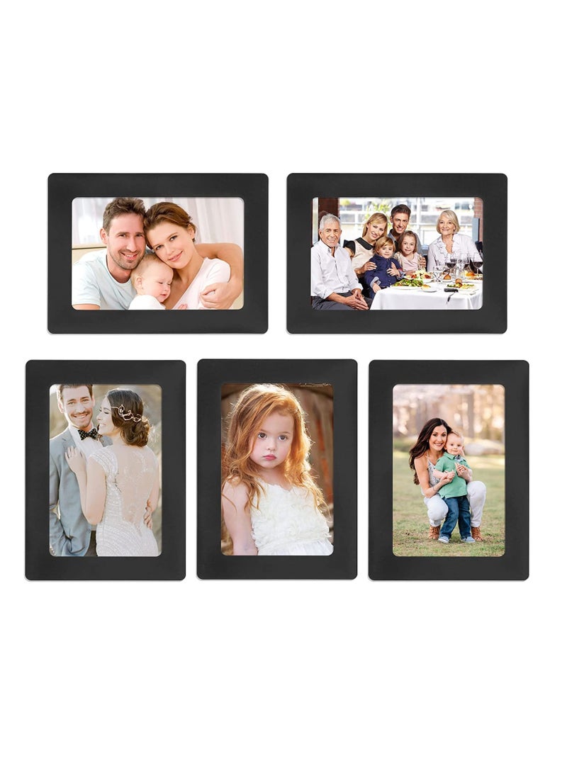 SYOSI Picture Frame 4x6 5 Pack Magnetic Photo Frames for Refrigerator Magnetic Picture Frames suitable for Fridge Dishwasher Locker and Office Cabinet Horizontally or Vertically - Image 1