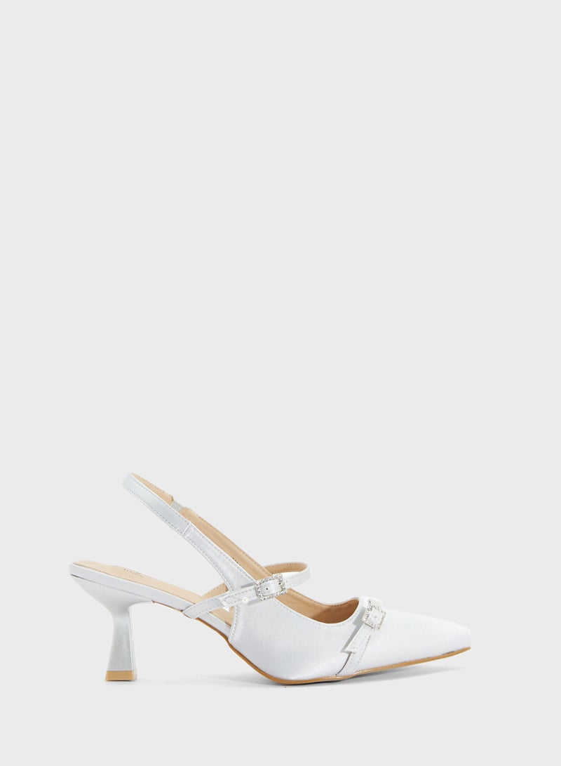 Ginger Sling Back Heeled Pump - Image 1