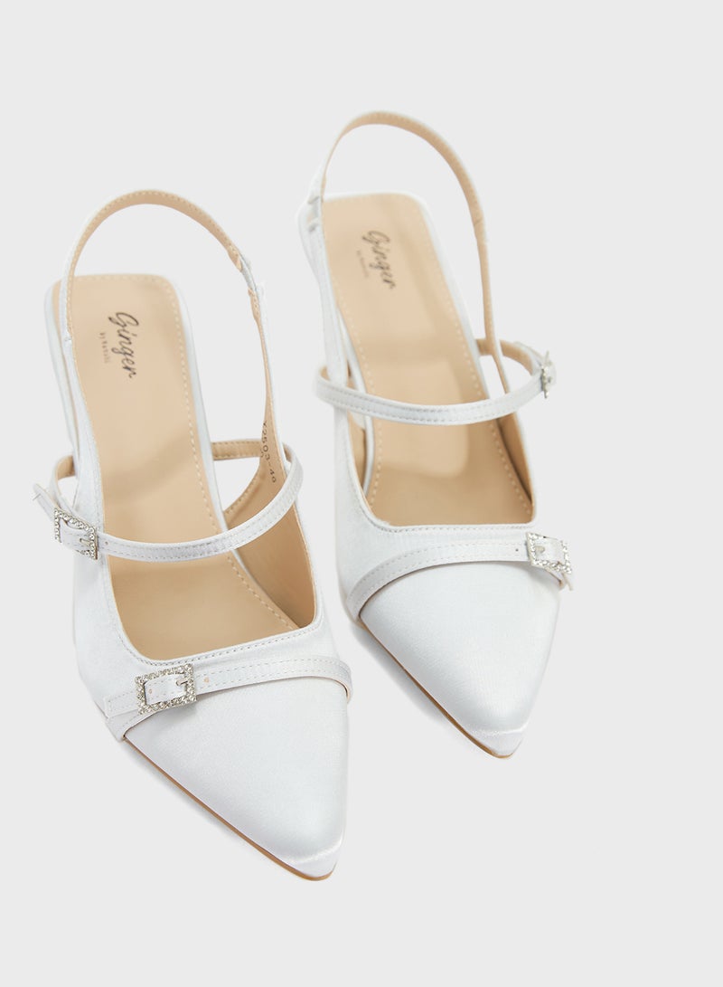 Ginger Sling Back Heeled Pump - Image 4