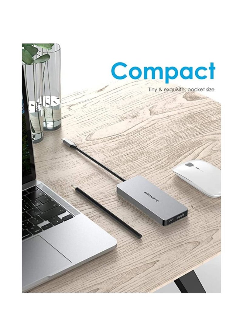 USB C Dual  Type C Charging Adapter Compatible with Thunderbolt 3 Ports Devices New MacBook Surface Book Stable Driver Hub  Space Gray)