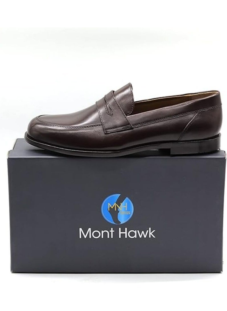 Mont Hawk - Men's Penny Lasted Genuine Leather Shoes - Image 1