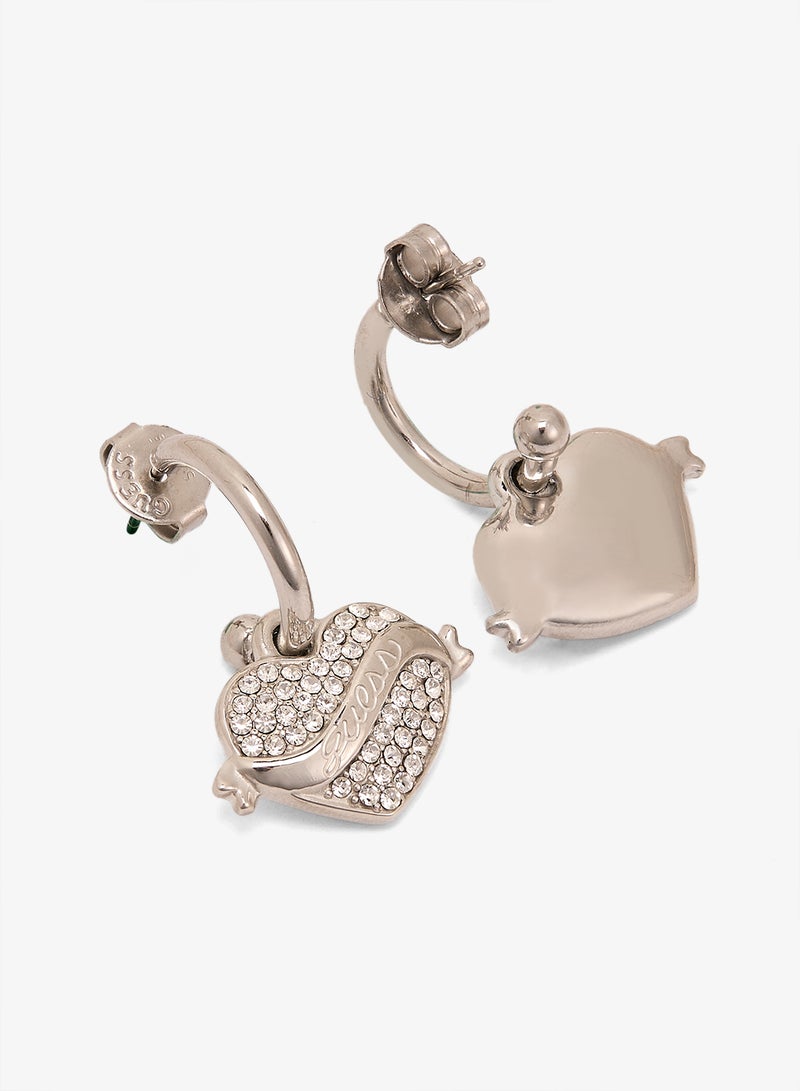 GUESS Vintage Guess Logo Earrings - Image 2