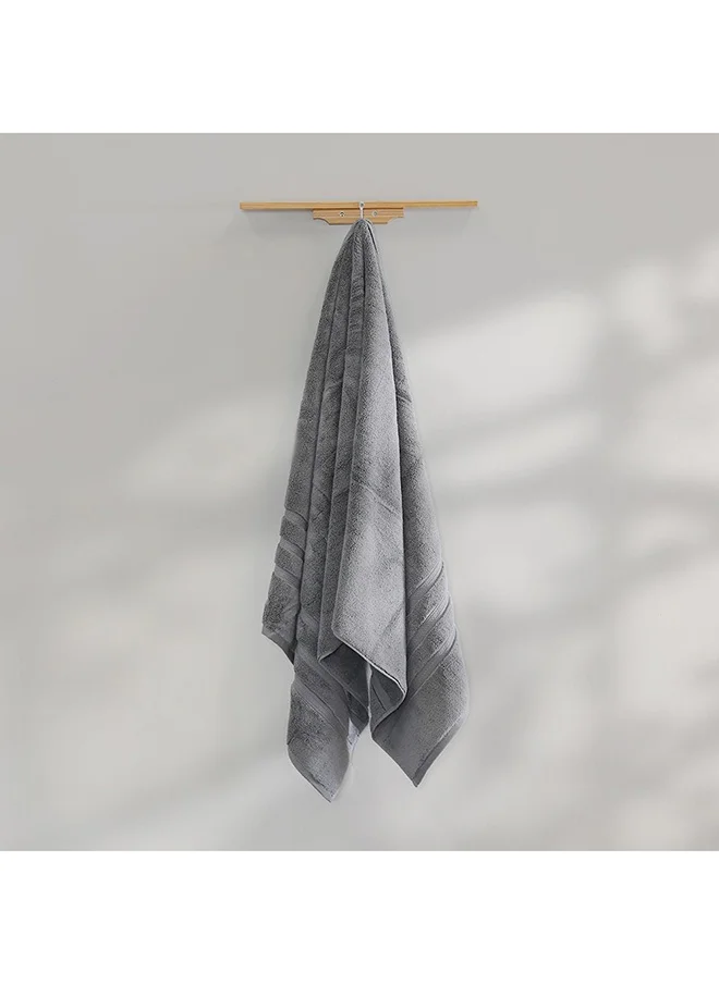 DANUBE HOME Danube Home Flossy Advance Bath Sheet 100% Cotton 650 gsm Quick Dry Plush Bathsheet Ultra Soft Highly Absorbent Daily Usage Towels For Bathroom L 84 x W 165 Cm-Dark Grey