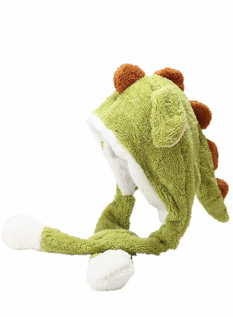 Excefore Animal Hat with Ears Moving Jumping Pop Up Beating Plush Dress Cute Soft for Women Kids Party Birthday Great Gift 22 inches - Image 1