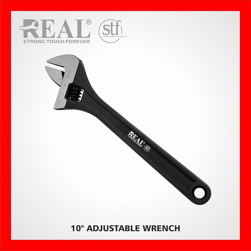 REAL stf REALstf 3-Piece Plumbing Tool Set – Includes 8-Inch Pliers, 10-Inch Pipe Wrench (Stillson), and 8-Inch Adjustable Wrench – Heavy Duty Tools for Home & Professional Use - Image 2