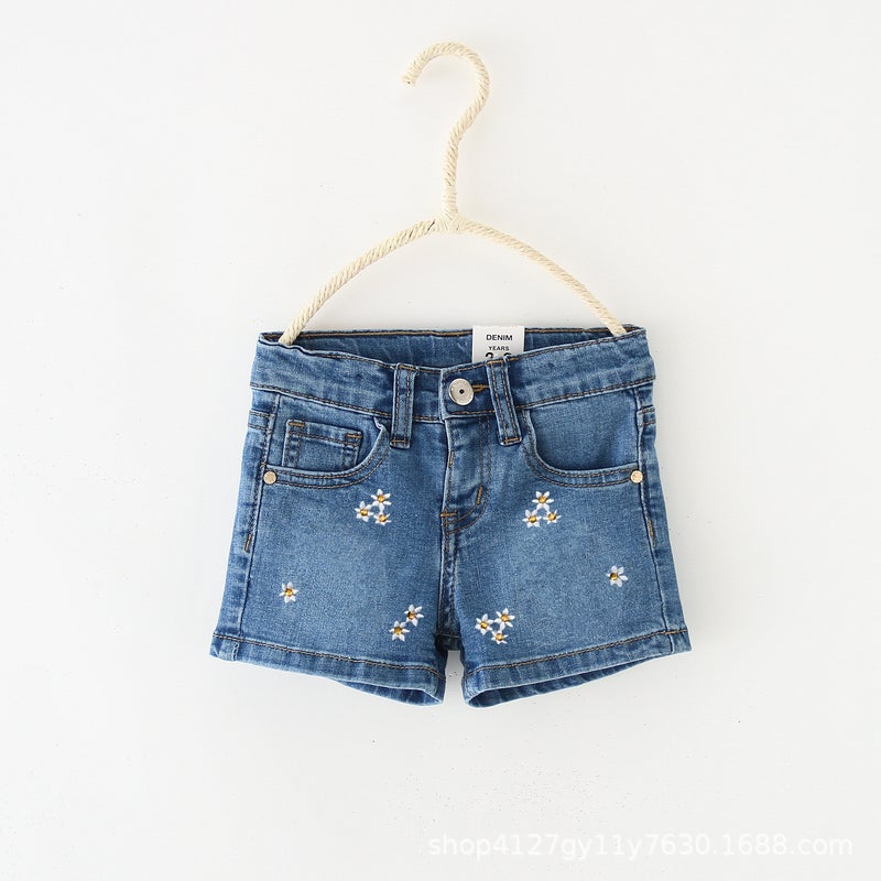 2024 New Girls High Waist Denim Shorts Loose Breathable Trendy Brand Applique Technology Fashionable And Easiest For Match High Street - Image 2