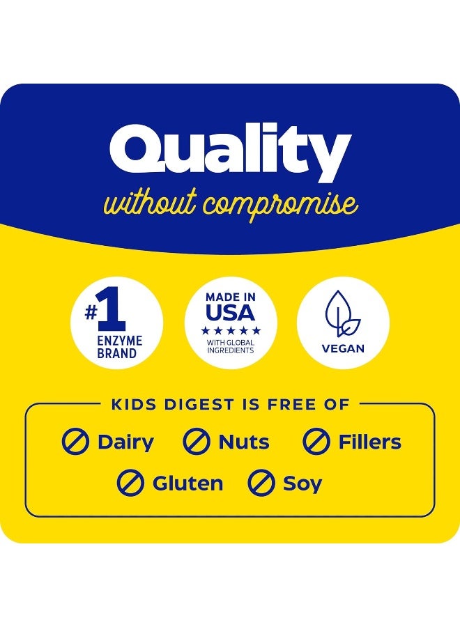 ENZYMEDICA إنزيمات هضم قابلة للمضغ للأطفال، بنكهة فواكه، 90 قرص قابل للمضغ - Image 5