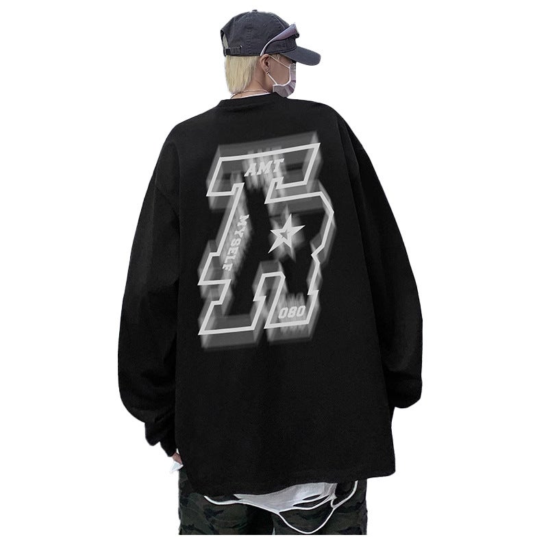 American street hiphop hip hop long-sleeved men's T-shirt High Street ins fashion brand sweater thin early Autumn 2023 New - Image 5