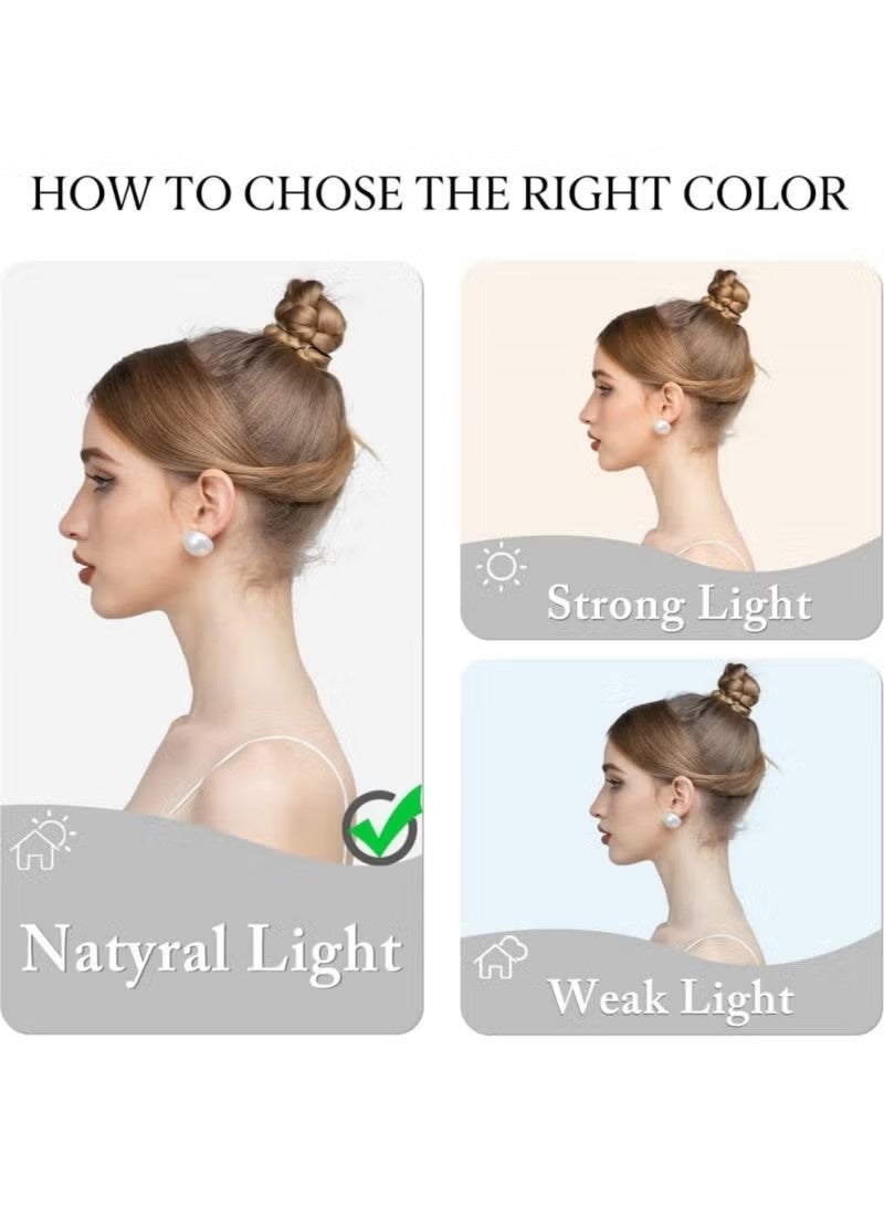 [قطعة واحدة] وصلات شعر كعكة فوضوية - شعر مجعد مموج بني داكن، شعر مستعار صناعي على شكل ذيل حصان، كعكة سميكة، كعكة شعر كبيرة الحجم - مناسبة للنساء والأطفال (بني غامق) - Image 4