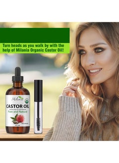 MILANIA Premium Organic Castor Oil (2 fl. oz.) - Pure Cold-Pressed Beauty & Skincare Serum - Eyelash & Eyebrow Hair Growth Enhancer  - Image 5