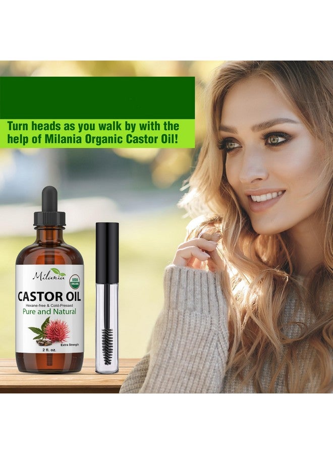 MILANIA Premium Organic Castor Oil (2 fl. oz.) - Pure Cold-Pressed Beauty & Skincare Serum - Eyelash & Eyebrow Hair Growth Enhancer - Image 5