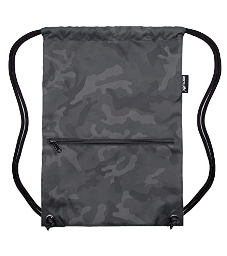 HOLYLUCK Drawstring Backpack Bag Sport Gym Sackpack (black camo) - Image 5
