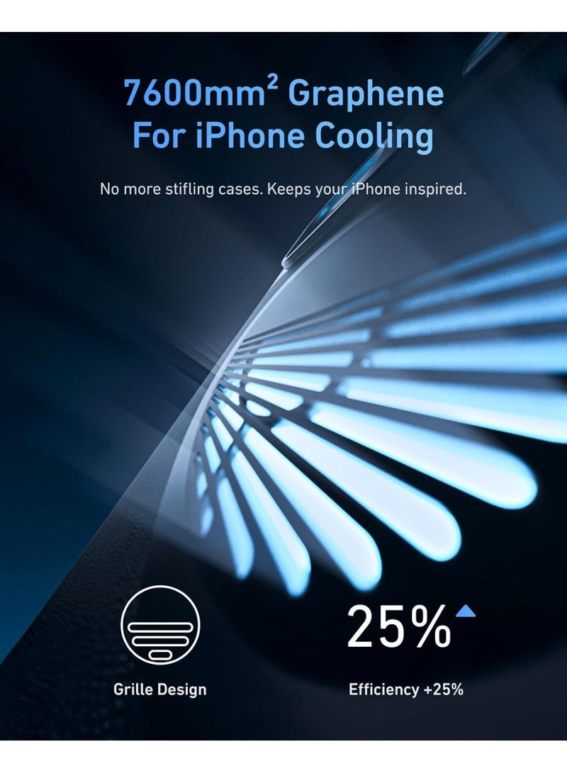 TELESIN Master Grip Kit for iPhone 17 Pro, Magnetic Phone Camera Grip Powergrip with C03 Selfie Light+ UV Filters, Creator Kit Built-in 3200mAh Battery Wireless Charging - Cooling Graphene Case - Image 3