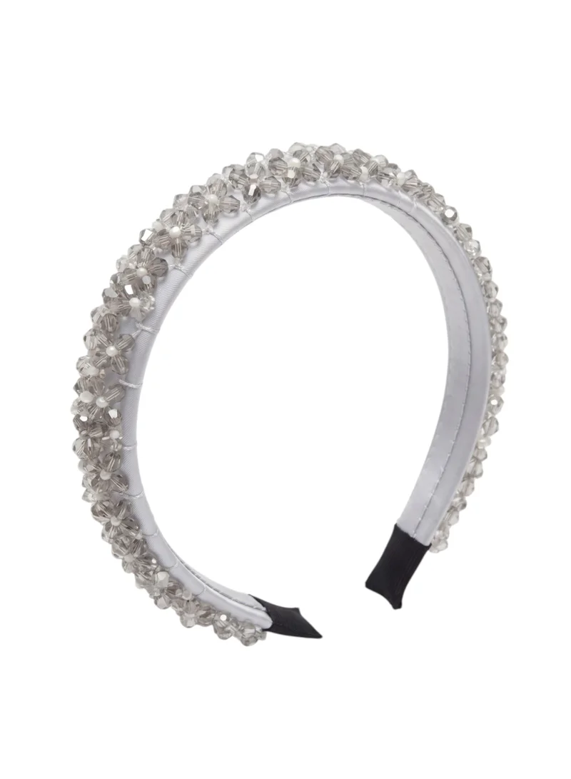 دىدانيالا Erica Embroidery Headband for Girls - Silver