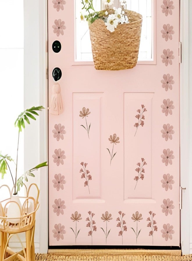 YouRfocus Daisy Wall Decals | 42 PCS Boho Flower Stickers for Girls' Rooms, Playrooms, and Nurseries | Dual Layer Print for High Coverage | Removable Peel and Stick Wall Decor (Pink-B) | 6 Sheets - Image 3