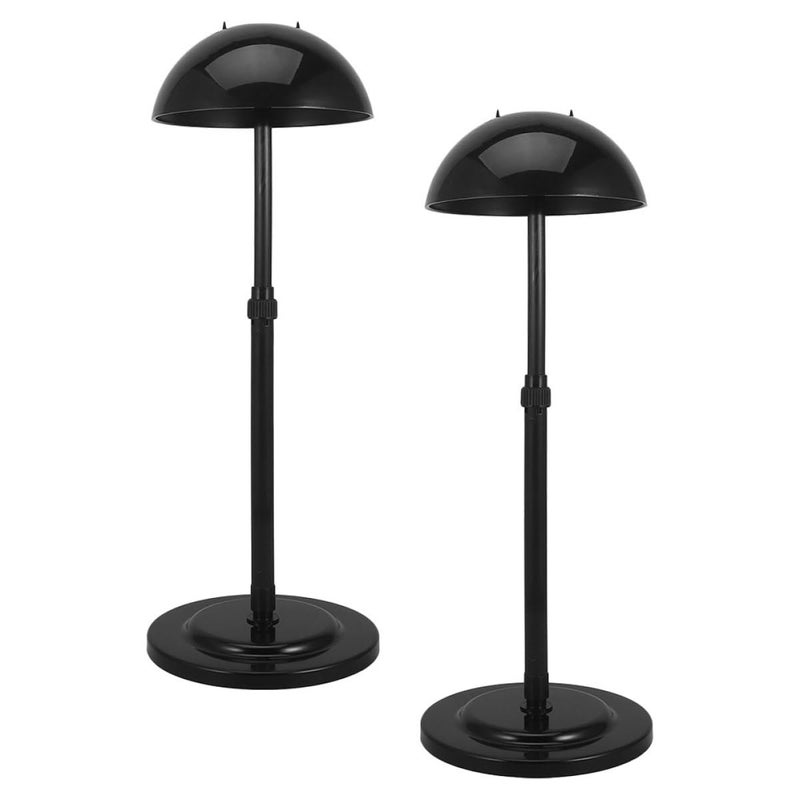 Adjustable Height Wig Display Stand 1 Pair Black Wig Rack For Hair Extensions - Image 2