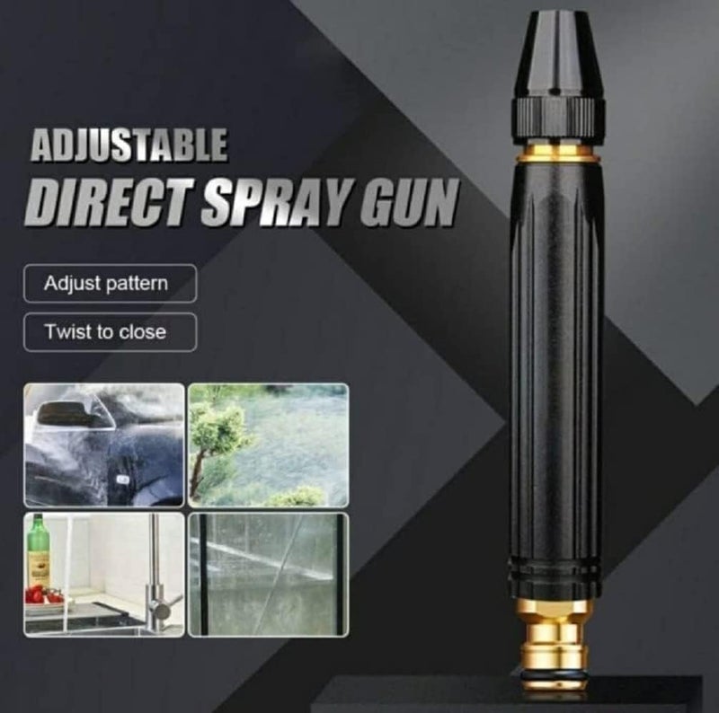 FANHAO 1 Attachment High Pressure Gun for Gardening Watering Tools, Water Spray Gun Nozzle For Water Pipe, Water Pressure Gun For Car Wash, Jet Sprayer Washer For Bike Washing Garden Cleaning, Brass - Image 3