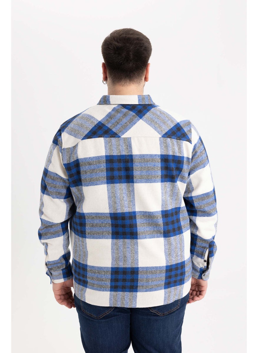 Man Regular Fit Checkered Long Sleeve Shirt