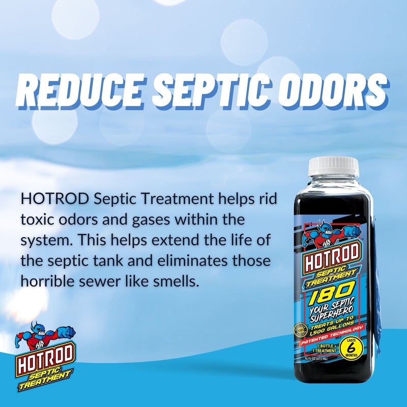 HOTROD Septic Tank Treatment - #1 RATED 6 Month Supply Extends Septic System Life and Prevents Costly Repairs - Industrial Grade - Easy to Use - Safe on Piping and Plumbing - 16oz Liquid - Image 4