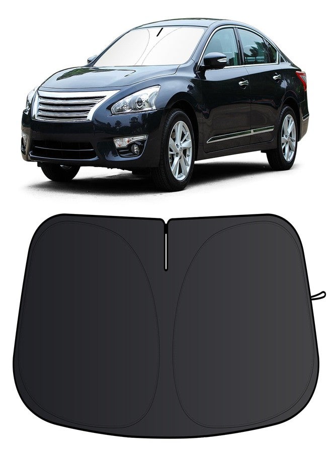 JCRNBU Windshield Sun Shade for Nissan Altima 2013-2018 Foldable Sun Visor Protector for Altima Accessories Sunshade Car Front Window Sunshades Blocks UV Rays - Image 1